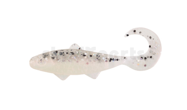 000905B306 Banjo Twister 2" (ca. 5,0 cm) pearl / clear salt´n pepper flake