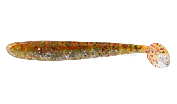 003408B111 Bass Shad 3“ (ca. 7,5 cm) klar silber Glitter / olivebraun-Glitter