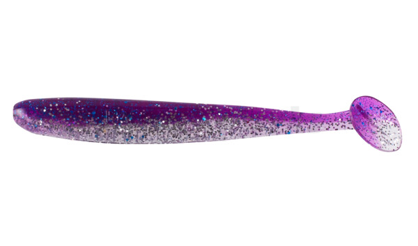 003408B314 Bass Shad 3“ (ca. 7,5 cm) klar silber Glitter / violett-electric blue Glitter