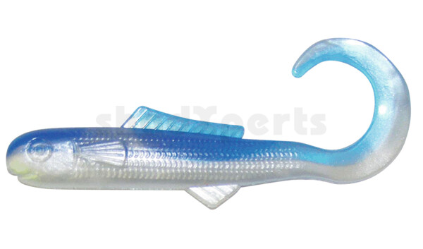 000909CT005 Banjo Curl Tail 3" (ca. 8 cm) Pearl w/blue Back