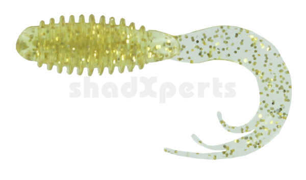 000605031 Ring Triple Tip Grub 2" (ca. 4,7 cm) clear gold glitter