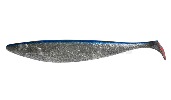 000430085-S Megalodon 12" (ca. 30,0 cm) klar silber-Glitter / blau