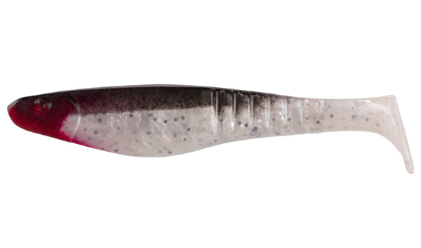 000812032 Shark 4" (ca. 11,0 cm) perlweiss-Glitter / schwarz
