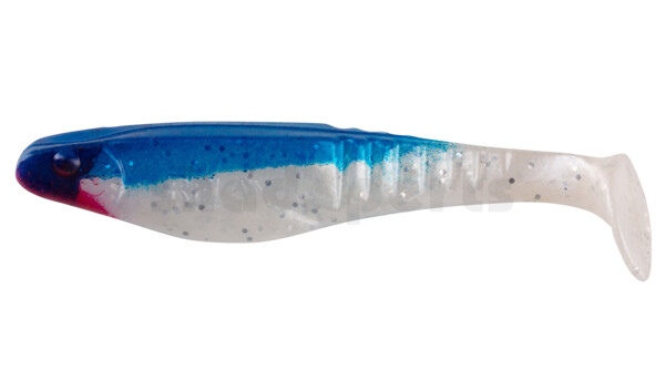 000812035 Shark 4" (ca. 11,0 cm) pearlwhite-glitter / blue
