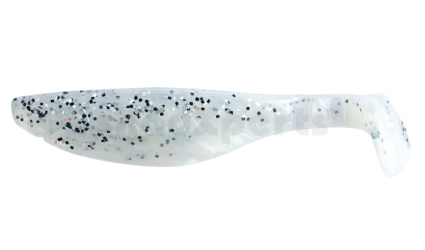 000212B004 Kopyto-River 4" (ca. 11,0 cm) pearlwhite / clear salt´n pepper flake