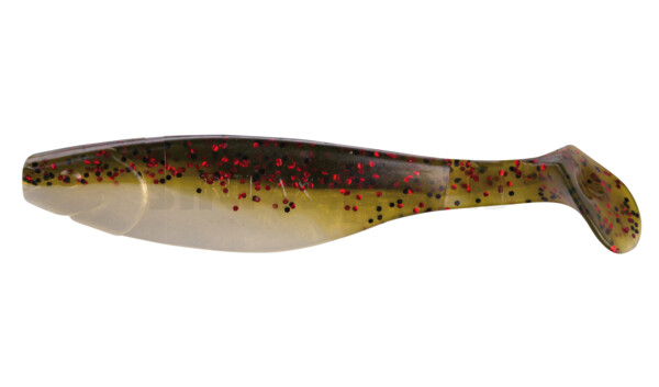 000212B058 Kopyto-River 4" (ca. 11,0 cm) goldpearl / watermelon gold and black flake