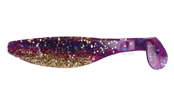 000212B313 Kopyto-River 4" (ca. 11,0 cm) clear gold glitter / violet-electric blue glitter