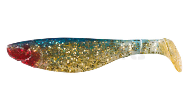 000212080 Kopyto-River 4" (ca. 11,0 cm) clear gold-glitter / blue