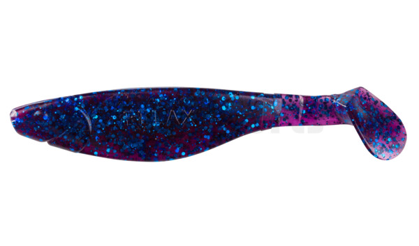 000212110 Kopyto-River 4" (ca. 11,0 cm) clear-purple-electric-blue-glitter