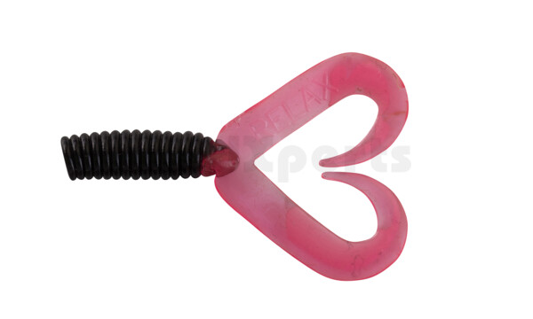 000604DT-029A Twister 2" Doubletail regulär (ca. 4,5 cm) schwarz / red tail