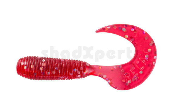 000602076 Twister 3/4" regulär (ca. 2,0 cm) rot transparent glitter