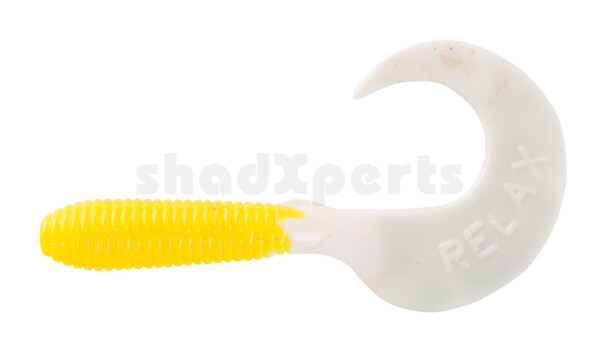 000606054 Twister 2,5" regulär (ca. 6,0 cm) yellow / white