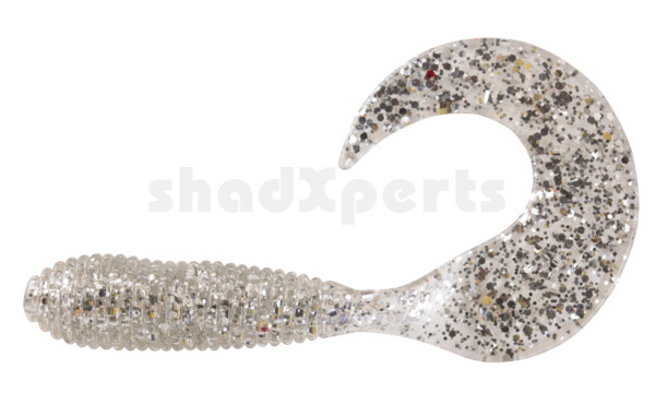 000607022 Twister 3" regulär (ca. 7,0 cm) clear silver glitter