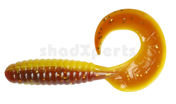 000508B017 Twister 4" laminiert (ca. 8,0 cm) yellow / motoroil-glitter