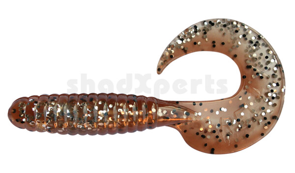 000508B083 Twister 4" laminiert (ca. 8,0 cm) clear silver glitter / pumkin seed