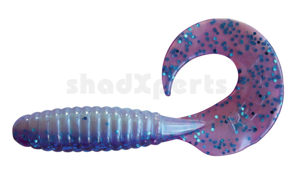 000508B312 Twister 4" laminiert (ca. 8,0 cm) bluepearl / electric blue glitter