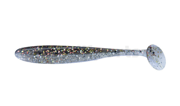 003407B586 Bass Shad 2,5“ (ca. 7 cm) clear silver glitter / smoke orange gold glitter