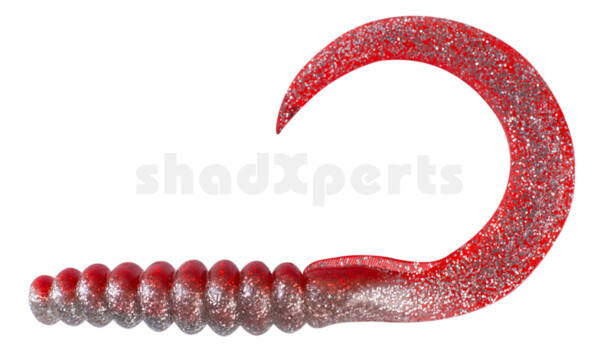 000628084 SX XXL Tail 11" clear silver-glitter / red