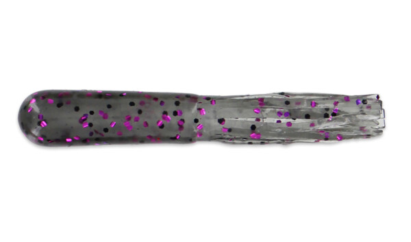 001608064 Salt Tube 2.5" (ca. 7 cm) Smoke Black Purple Flake