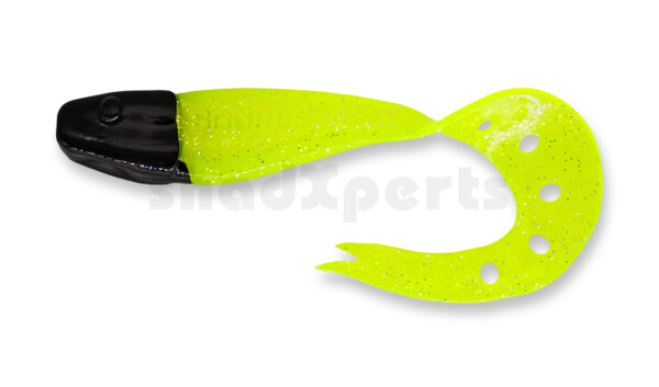 006021066BH Sandra 4,5" ( ca. 12 cm) grün(chartreuse)-Glitter / Black Head
