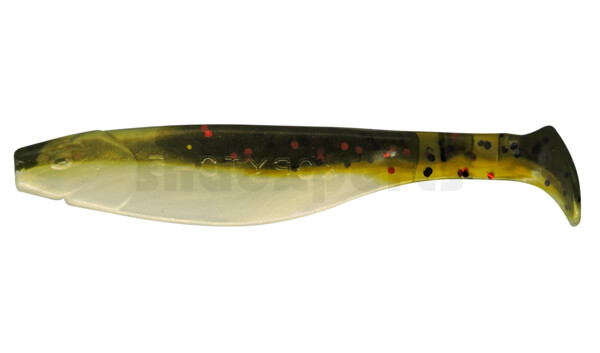 000214B058 Kopyto-River 5" (ca. 13,0 cm) goldpearl / watermelon gold and black flake