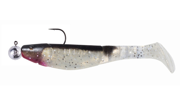 000211M050-10 Kopyto-Classic 4" (ca. 11,0 cm) goldperl-Glitter / schwarz, montiert auf SXRO 6/0 10g