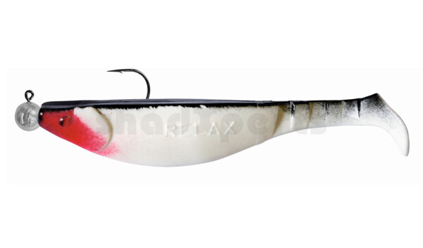 000216M002-14 Kopyto-River 6" (ca. 16,0 cm) white / black, mounted on MUXRO 10/0 10g