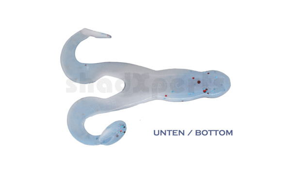 000312B078 Turbofrog 4" (ca.12,0 cm) white / clear blue glitter