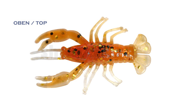 002304CF-11 Baby Crawfish 1" (4,5cm) goldperl-motoroil-glitter