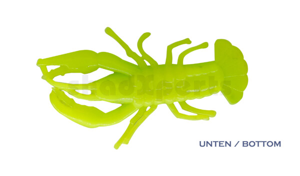 002304CF-09 Baby Crawfish 1" (4,5cm) fluogelb-grün-glitter