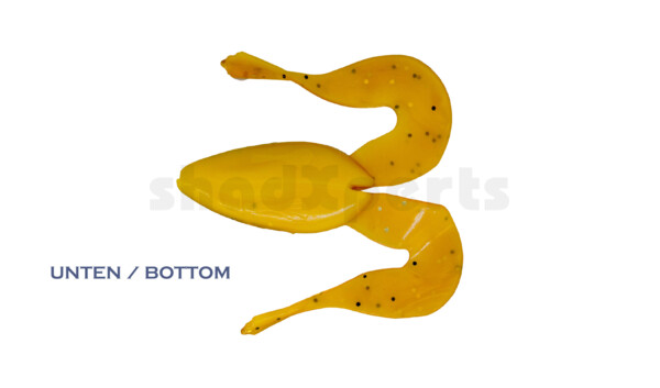 000311B017 Frog 3" (ca. 8,0 cm) gelb / motoroil Glitter