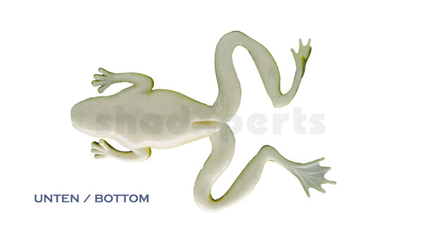 NF-01 Nature Frog 5" (ca. 11,5 cm) belly: white, back: darkgreen-black stripes