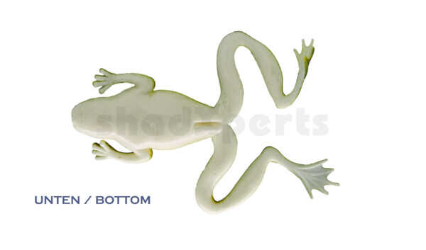 NF-01 Nature Frog 5" (ca. 11,5 cm) Bauch:perlweiss,Rücken:dunkelgrün-schwarz gestreift