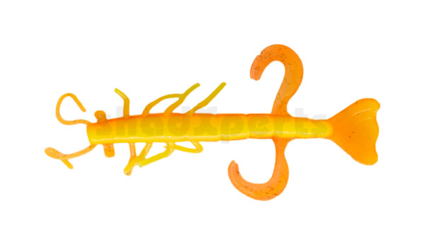 002208B033 Shrimp 3" (ca. 8,0 cm) orange  / clear gold ´n black flake