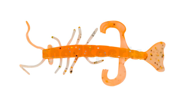 002208B032 Shrimp 3" (ca. 8,0 cm) orange  / clear gold ´n black flake