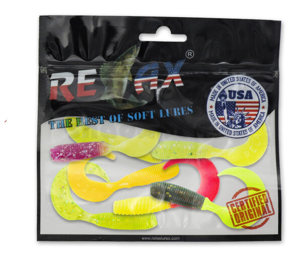 000604MIX2 Twister 2" Farbmix FLUO Original Relax ZIP BAG (wiederverschließbar)