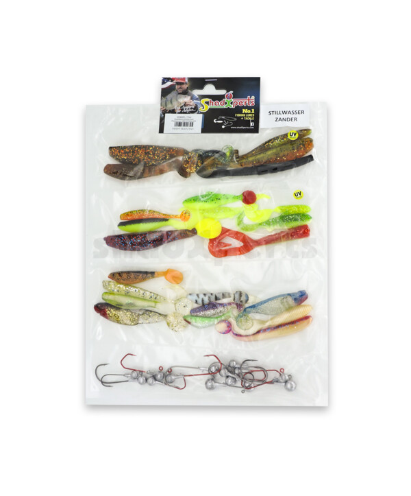 0006002 ShadXperts target fish set stillwater zander/perch - ca. 27 shads/14 jigs