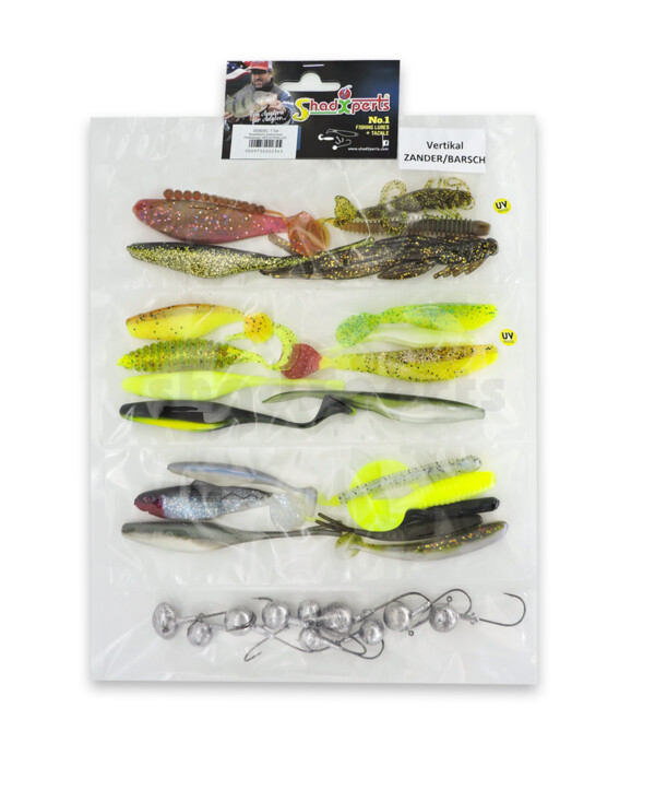 0006008 ShadXperts target fish set vertical - ca. 25 shads/10 jigs