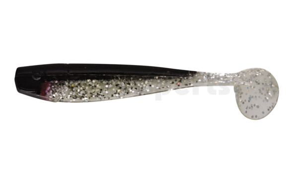 002011065 King-Shad 4" (ca. 11,0 cm) clear silver-glitter / black