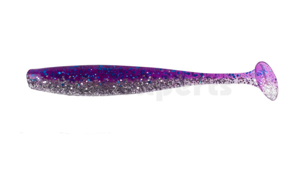 003407B314 Bass Shad 2,5" (ca. 7 cm) clear silver glitter / violet-electric blue glitter