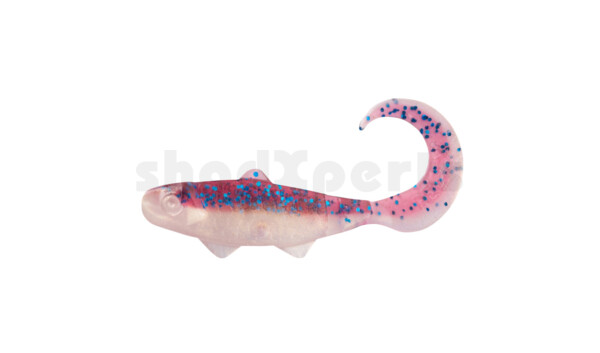 000935B103 Banjo Twister 1" (ca. 3,5 cm) goldperl / cherry-blau Glitter