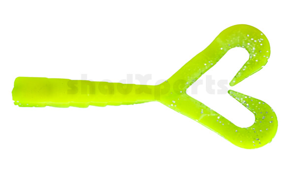 000610DT-01 Big Twin Tail 4" (ca.10cm) silk-lime glitter