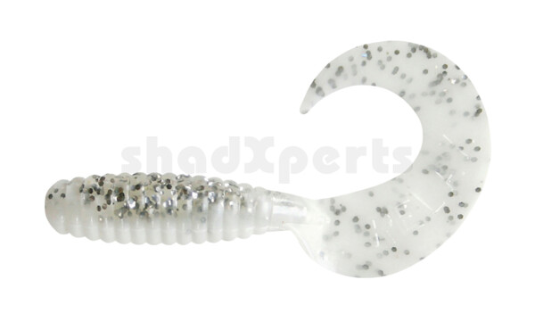 000513B008 Xtra Fat Grub 5,5" laminated (ca. 13,0 cm) white / clear salt´n pepper flake