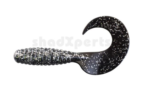 000513B901 Xtra Fat Grub 5,5" laminated (ca. 13,0 cm) cear silver glitter / black