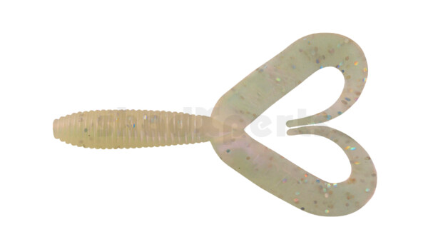 000607DT-020 Twister 3" Doubletail regulär (ca. 9,0 cm) goldperl glitter