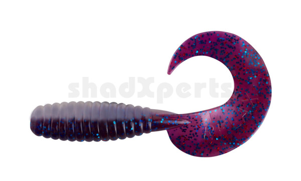 000513B312 Xtra Fat Grub 5,5" laminated (ca. 13,0 cm) bluepearl / electric blue glitter