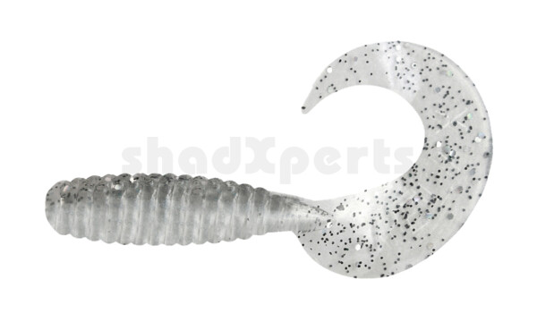 000513B004 Xtra Fat Grub 5,5" laminated (ca. 13,0 cm) pearlwhite / clear salt´n pepper flake