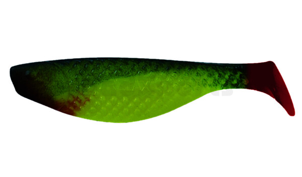 000108235R Aqua 3" (ca. 8,0 cm) gelb / blau / red tail