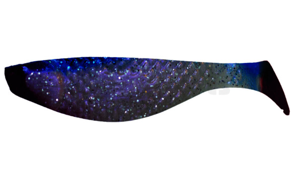 000108041R Aqua 3" (ca. 8,0 cm) perl-glitter / blau / red tail