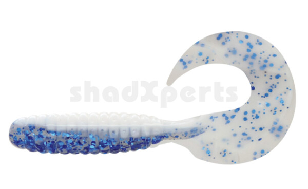 000508B078 Twister 4" laminiert (ca. 8,0 cm) white / clear blue-glitter